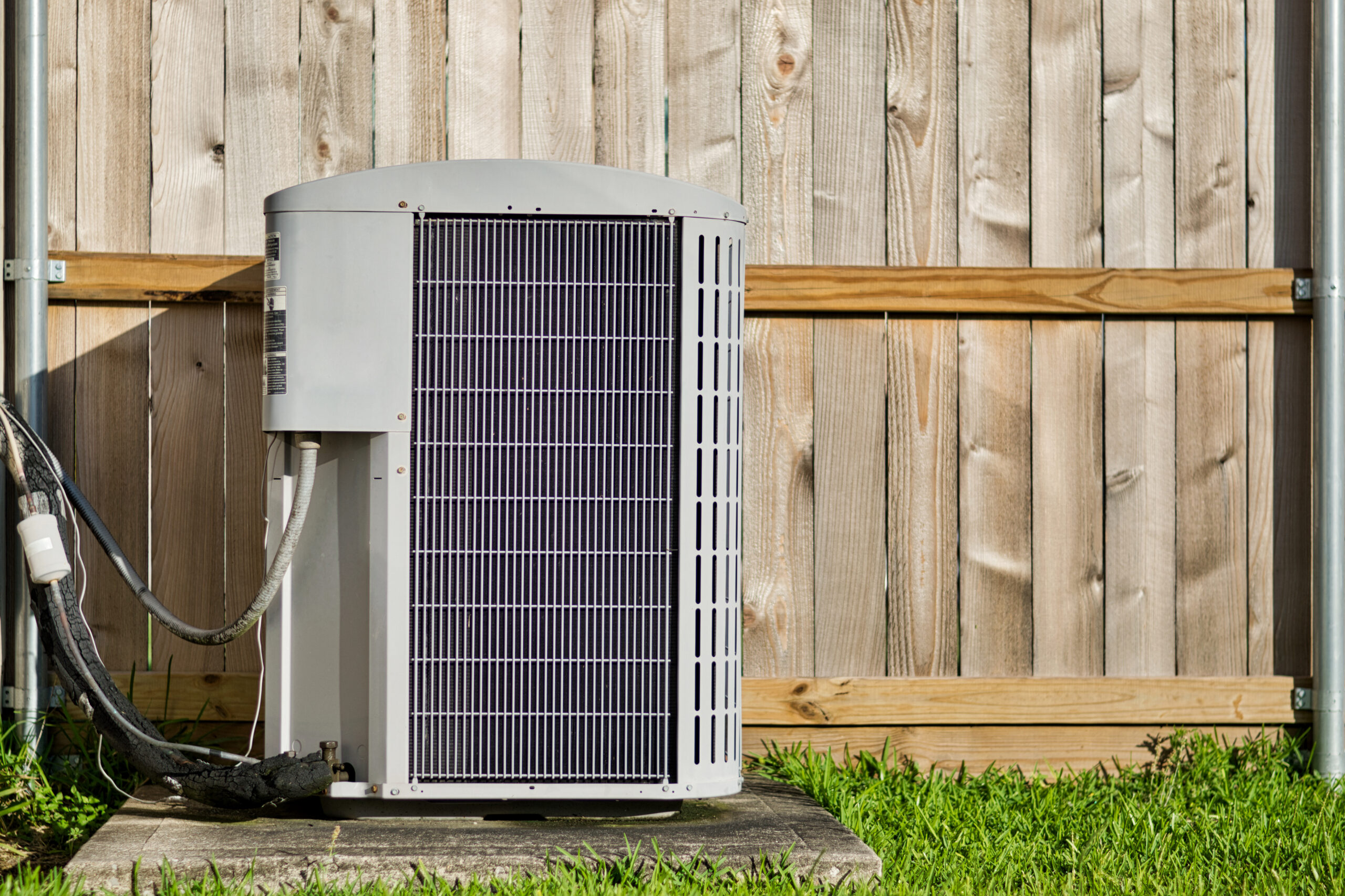 Newly installed AC unit outside a Chester County home